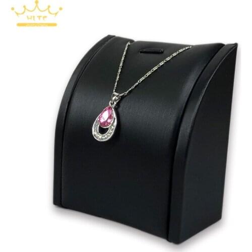 Wholesales Vertical Soft PU Pendant Jewelry Diplay Stand Necklace Display Storage Organizer Holder Stand