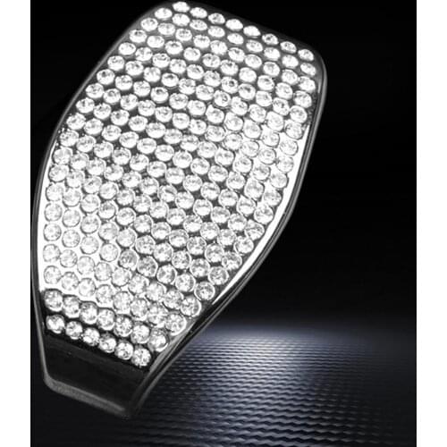 Gear Shift Knob Trim Shiny Rhinestone Inlaid Gear Shifter Knob Sticker Decor for Honda- Civic- 10 Generation Gear Shift Collars