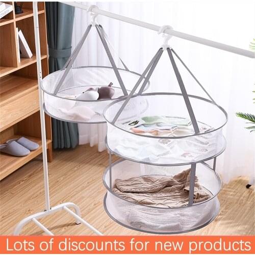 Folding clothes net clothes basket sweater anti-deformation herbal drying rack hanging dirty clothes basket mesh dryer