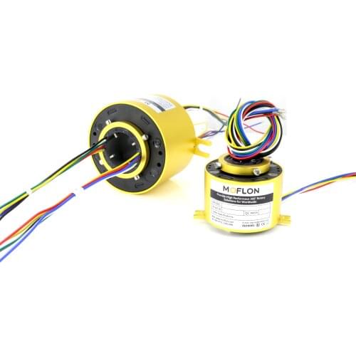 MOFLON slipring through bore slip ring with bore size 38.1mm(1.5") 12X10A electric slip ring
