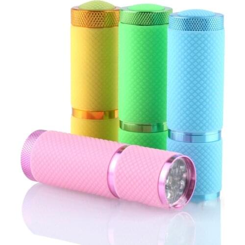 9 LED Flashlight Aluminum Alloy White Light Flashlight Torch Waterproof Torch Lighting for Hiking, Camping & Outdoor