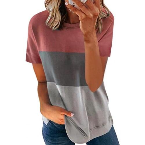 Tunic Durable Easy to Match Loose Loose Plus Size Short-sleeved T-shirt for Sports