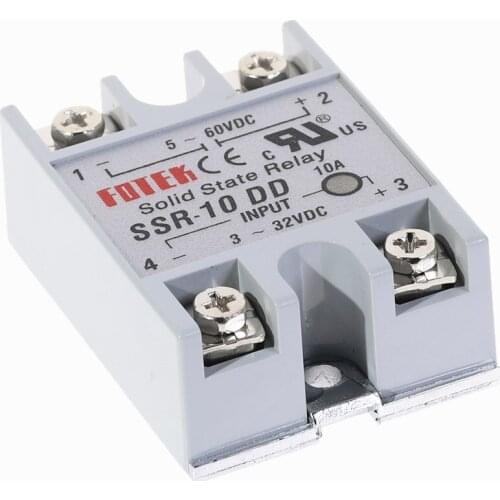 1Pcs SSR10DD SSR-10DD Manufacturer 10A solid state relay ,input 3-32VDC output 5-60VDC