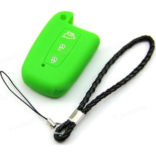 Green Remote Silicone Case Cover Holder Fit For Kia 3 Buttons Smart Key K5 3BT K3GR