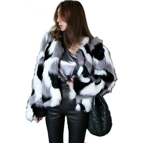 Savabien S-6XL Faux Fur Coat Women Slim Fur Jacket 2019 Autumn Winter Plus Size Streetwear Fluffy Overcoat Festival Female Coats