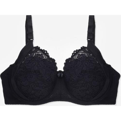 Free Shipping Plus Size Cup Lace Bras For Women Large Size Push Up Bralette Fashion Lingerie Ultrathin Brassiere Underwear D E