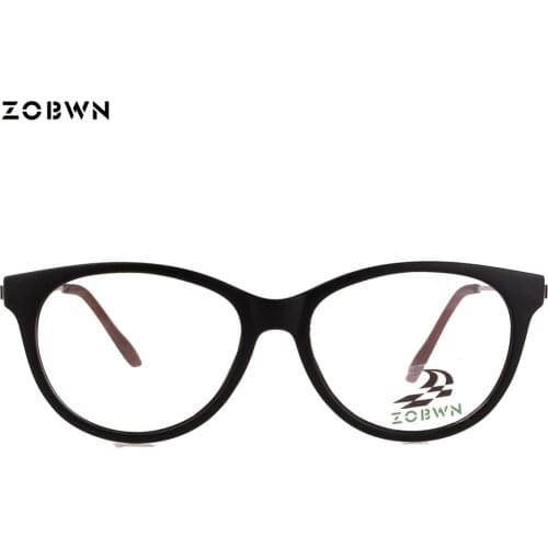 ZOBWN New Arrival Optical Eyeglasses CAT Eye Glasses super thin Female Eyewear Spectacles Oculos femininos super thin black col