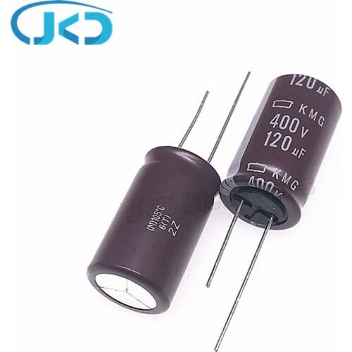 10pcs 120uF 400V NCC KMG Series 18*30mm Low Impedance Long Life 400V120uF Aluminum Electrolytic capacitor NIPPON CHEMI-CON