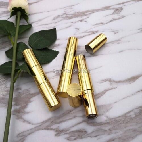12.1 Empty Gold Double Head Lipstick Tube DIY Lip Rough Cosmetic Lip Balm Container Chapstick Pipe Shell