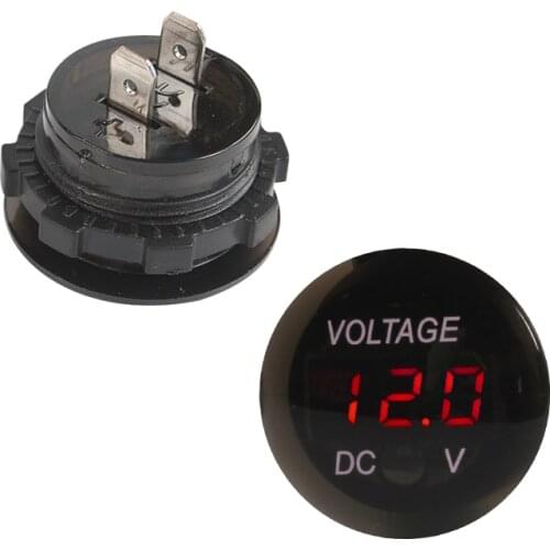 3 Pcs Camping Car Voltmeter Detector 12V/24V Motorhome Battery Voltmeter LED Digital Display Trailer Caravan Marine Accessories