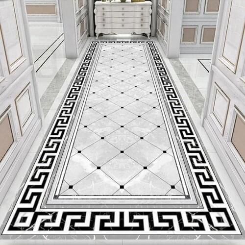 Custom 3D Floor Mural Wallpaper Waterproof Self Adhesive Geometric Lattice Living Room Corridor Aisle Floor Sticker Decoration