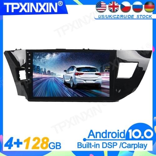 4GB+128GB Android10 For Toyota Levin 2013-2015 Head Unit Car Multimedia Player Auto Radio Tape Recorder GPS Navigation DSP IPS