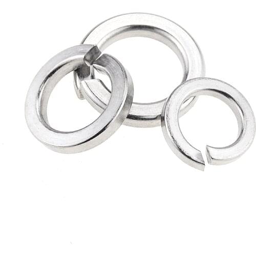 5 Pcs/lots M16 M18 M20 M22 304 Stainless Steel Spring Split Lock Washer Elastic Gasket Hardware Fastener Washer