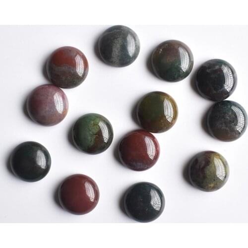 2020 fashion high quality natural india onyx round shape CAB CABOCHON stone beads for jewelry making 14mm wholesale 50pcs free