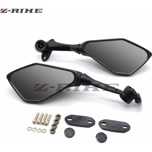 Black Universal Motorcycle Plastic motorcycle Side mirror rearview accessories For Kawasaki Z1000 Z800 Z750 EX-300 z750 z900