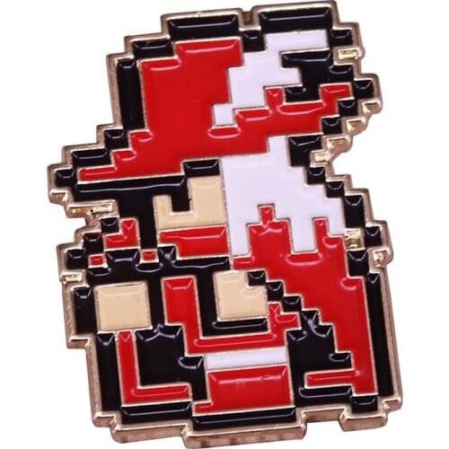 Final Fantasy 1 NES 8-bit enamel pin red mage hat brooch retro video game badge 80s nostalgia Nintendo fans gift