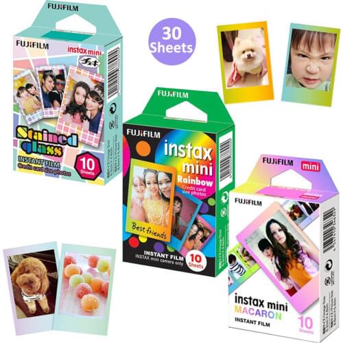 Fujifilm Instax Mini Color Design Frame Films 30 Sheets for Fuji Instant Mini 8 9 11 90 1125 70 LiPlay Camera SP-1 SP-2 LINK