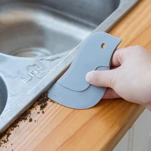 1pc Cute Cartoon Soft Scraper Kitchen Baking Tool Multi-function Scraper Oil Plate Scraping Oil Scraper Cleaning Tool