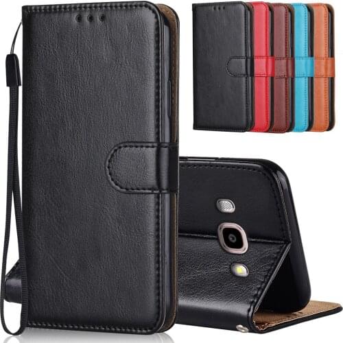 Folio Leather Case For Samsung J2 Pro J3 J5 J7 Prime Neo (Nxt) A5 2015 2016 2017 A9 J4 J6 A6 Plus 2018 Wallet Case Phone Bag