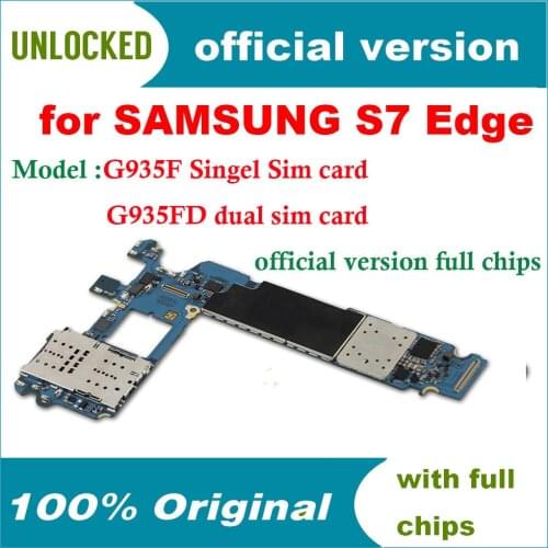 100% Tested For Samsung Galaxy S7 Edge G935F G935FD more model Motherboard Unlocked for S7 Edge Logic chips