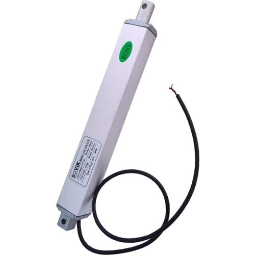 12V 24V Micro Linear Actuator 100mm 4 inch Stroke Electric DC Motor High Speed 16mm per sec Max 200N Load Built in Limit Switch