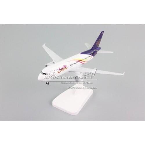 19cm Plane Model Airplane Model Thai Airways 320 With Wheel HS-TXA Diecast Metal Airplanes Model 16cm 1:400 Plane Toy Gift