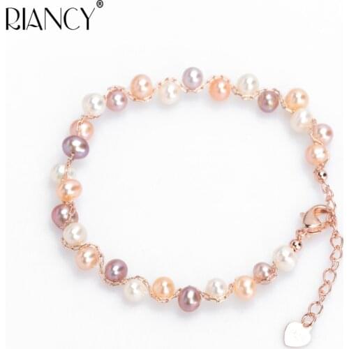 Fashion Multicolor Natural Freshwater Fancy pearl Bracelets For Women wedding jewelry
