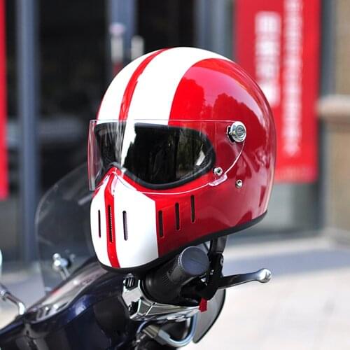 Motorcycle Vintage Helmet Racing Ride Full Face Helmet Chopper Retro Helmet Riding Ski Helmet