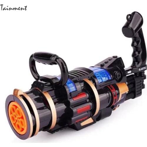 Bubble Gun Childrens Bubble Machine Porous Bubble Machine Gatling Gun Toys Luminous Toy Electric Bubble Machine Adult Boys Gift