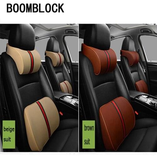 BOOMBLOCK Car Neck Pillow Seat Support Cushion For Skoda Octavia A5 A7 2 Lexus Bmw F30 X5 E53 F10 E34 Lada Granta Accessories