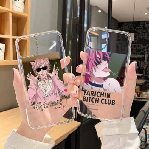 Yarichin bitch Club Anime Phone Case Transparent soft For iphone 5 5s 5c se 6 6s 7 8 11 12 plus mini x xs xr pro max