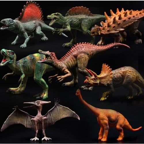 Lifelike dinosaur model toys Jurassic Tyrannosaurus Triceratops Spinosaurus Pterodactyl 9 kinds of dinosaur model toys