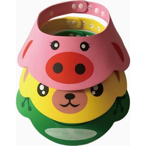 Bebe Lovely Baby Hat Toddler Adjustable Kids Shampoo Bathing Shower Cap For Baby Care Supplies Infant Wash Hair Visor Caps