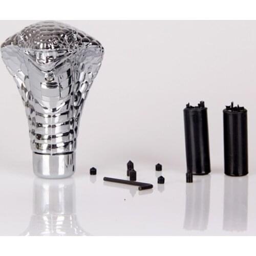 Car Manual Gear Shift Knob Stick Led Eyes Chrome Cobra Snake Cool Shift Lever B36B