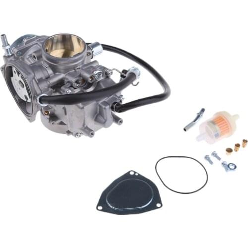 Silver Motorcycle Carburetor + Yellow Fuel Filter Set for CFMoto CF500 CF188 300 500cc ATV UTV