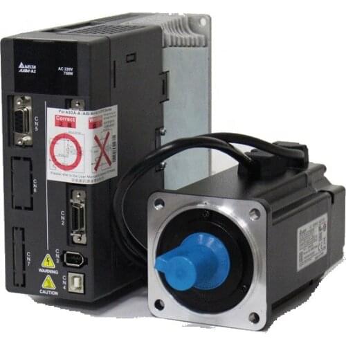 DELTA AC Servo Motor A2 Series 750W ECMA-C10807RS and Control Driver ASD-A2-0721-L