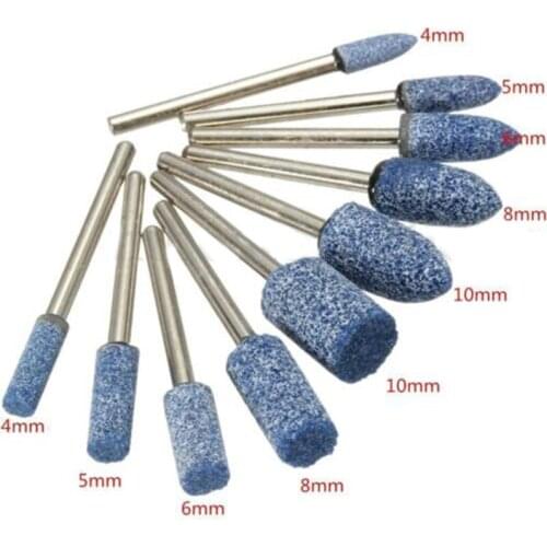 10 Pcs 1/8'' Shank Polishing Wheel Abrasive Mounted Stone Rotary Tool Mini DIY Metal Grinding Polishing Wheel Tool New Blue Pink