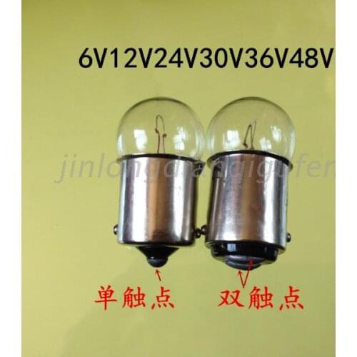 6V 12V 24V30V36V48V5W8W10W B15 warning lamp bulb bayonet indicating single and double contact bulb
