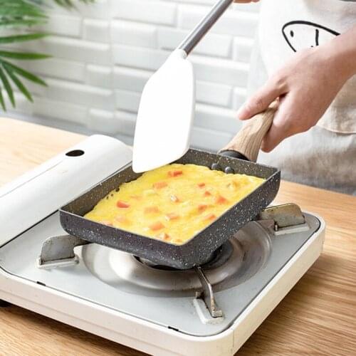 Frying Pan Tamagoyaki Omelette Black Non-Stick Pan Fry Egg Pan Pancake Kitchen Pot Only Use for Gas Cooker
