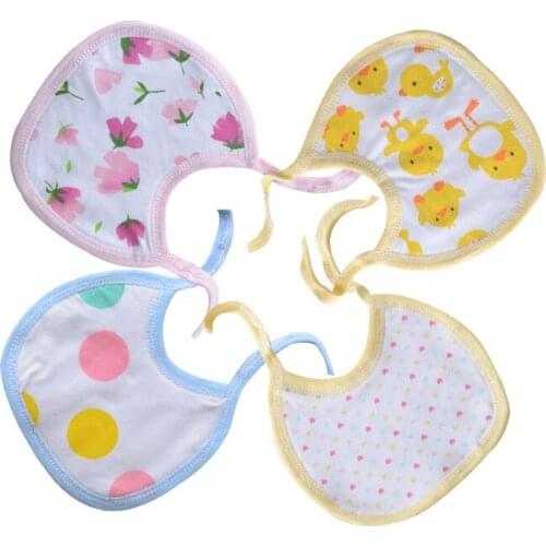 1PC infant cotton bib cute saliva towel feeding cotton surrounding baby cotton saliva towel saliva pockets are shipped randomly