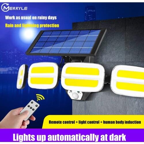 Solar Lights 200 LED 240 COB IP65 Waterproof Outdoor Indoor 3modes induction Solar Lamp With Adjustable Head Wide Lighting Angle
