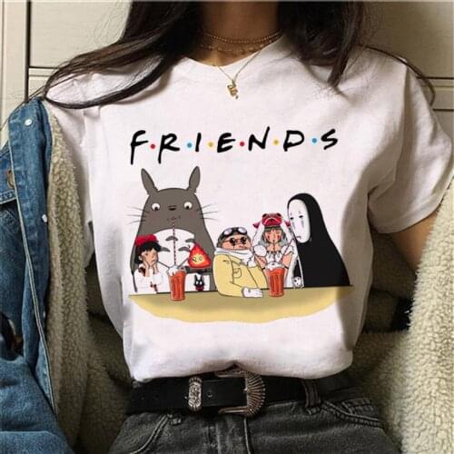 Totoro Kawaii Harajuku Cartoon T Shirt Women Cute Japanese Anime Graphic Vintage T-shirt 90s Ullzang Tshirt Summer Female Tops