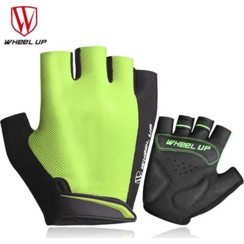 WHEEL UP Cycling Gloves Half Finger Bicycle Gloves MTB Summer Shockproof Sport Bike Gloves Breathable Lycra Guantes Ciclismo