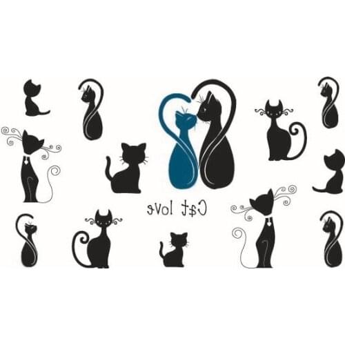 Waterproof Temporary Tattoo Sticker Lovely Cat Fox Fake Tatto Flash Tatoo Tatouage hand foot arm For Girl Men Women kids