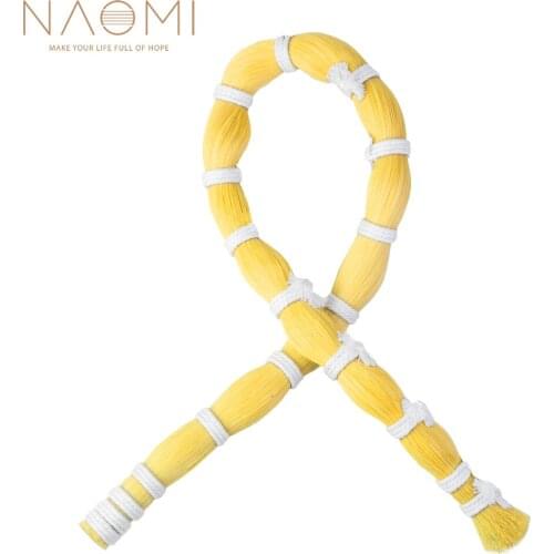 NAOMI 1 Bulk 250g 80cm Length Yellow Horsehair Mongolia Horse Hair For 4/4-1/8 Violin Bows Accessories Replacement