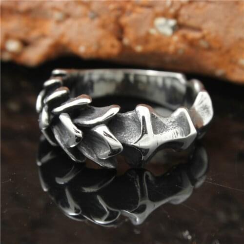 1pc Mens Boys 316L Stainless Steel US&Europe Style Scale Layer Hot Selling Ring Wholesale Price