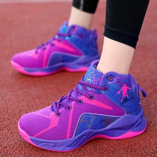 2021 Basketball Shoes Brand Boys Kids Sneakers Non-slip Soft Children Sports Shoes Top Boots Child Girl Boy Basket Trainer Shoe