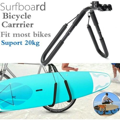 Bicycle Surfing 8 Inch Bike Surfboard Rack Bracket Bike Surfboard Hanger Bicycle Carrier Bracket Surfboard Bike-Side Holder Ride