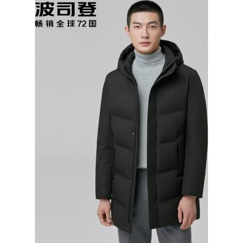 Bosideng Mens Medium and Long Antibacterial High Quality Goose Down Jacket Warm B00144933 Down Jacket