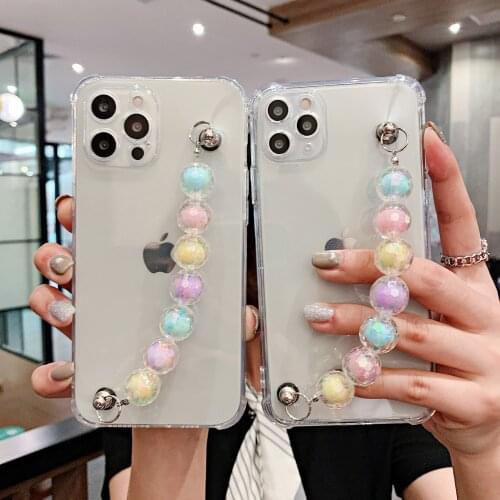 Colorful rhombus beads Bracelet wristband case for Xiaomi Redmi 3 S 3 10X K20 K30 K40 Pro Plus POCO M2 M3 X3 Pro NFC Phone Case
